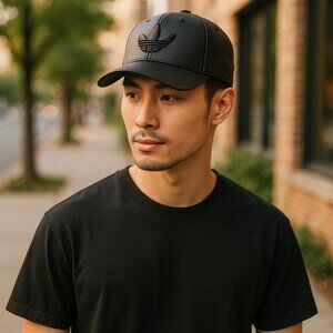 Adidas Originals Faux Leather Baseball Snapback Hat